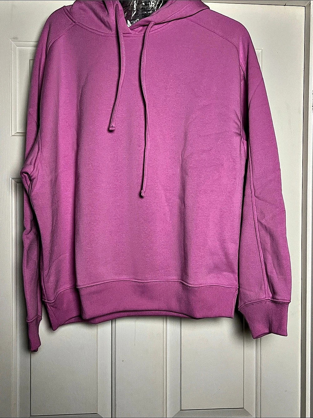 NWT Zenana Bright Pink/Mauve Relaxed Pullover Hoodie No Pocket - Size Large